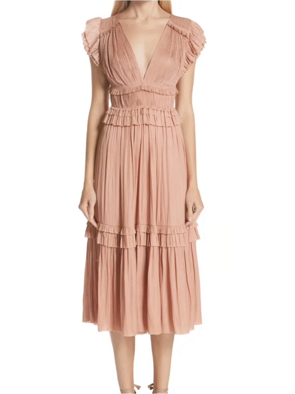 Ulla Johnson Jolee Plissé Dress Size: 2